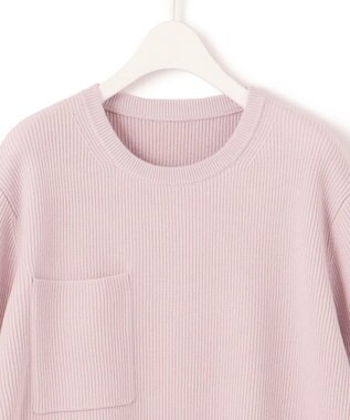 ICB 【WEB限定・洗える】ウールポリエステル クルーネックプルオーバー ピンク系