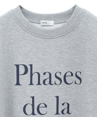 earth music&ecology Ｐｈａｓｅｓ　ｄｅ　ｌａ　Ｌｕｎｅルーズスウェット Gray Mixture