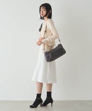 russet 【2025AW新作】キルティング横長2WAYショルダーバッグ(SF-258) Charcoal