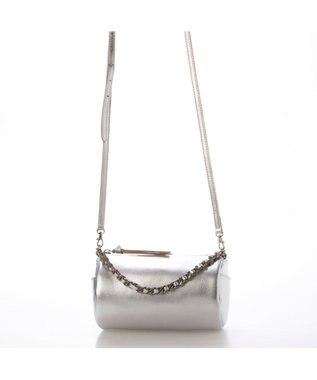 UNBILLION ペルケ perche / カラーチェーン筒形2wayショルダー シルバー