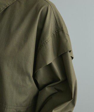 CRAFT STANDARD BOUTIQUE パネルデザインワイドシャツ Khaki