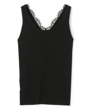 BEIGE， 【VERY NaVY掲載】RUBY / レーストリム リブタンクトップ Black