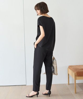 UNFILO サマーセットアップ Tブラウス ブラック