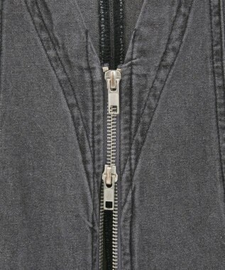 Green Parks ・ＳＵＧＡＲ　ＳＰＯＯＮ　Ｗ－ＺＩＰデニムロングワンヒ Black