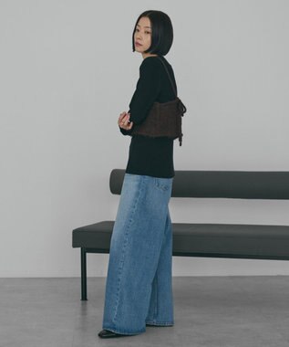 AMERICAN HOLIC バイパチリブモックネックニットプルオーバー Black