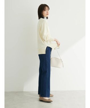 Green Parks ゴールド釦ニットカーディガン Off White