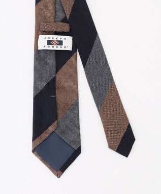 JOSEPH ABBOUD 【イタリア素材・日本製】ワイドレジメンタル ネクタイ ネイビー系2