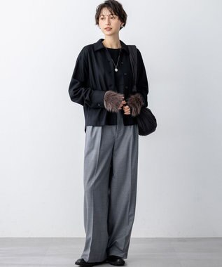 23区 【見上愛さん着用】フェイクファー ニット グローブ グレー系