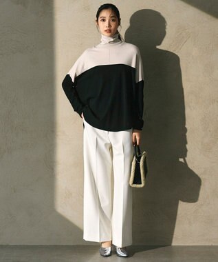 ICB 【洗える】 Peツイルダウンファブリック ワイドパンツ アイボリー系