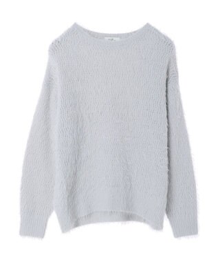 earth music&ecology ゆるモヘアライクレースニット Light Gray