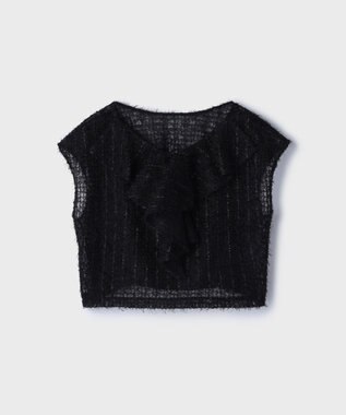 GRACE CONTINENTAL バックフレアチュールトップ ブラック