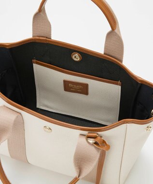 TOPKAPI 【Breath TOPKAPI】SCOTCH GRAIN スコッチグレイン 2way ミニ トートバッグ チャーム付き　 ペールベージュ