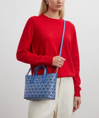 LIBERTY. アイフィス ブルー ミニ マールボロ トートバッグ コーンフラワーブルー