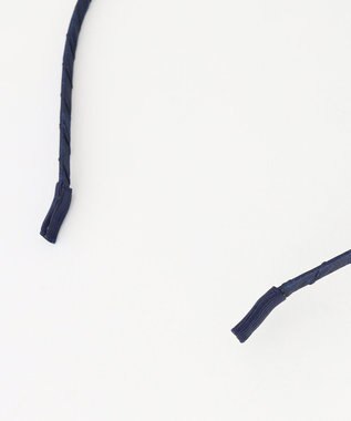 ANY KIDS シフォンパール×お花 キッズカチューシャ ネイビー