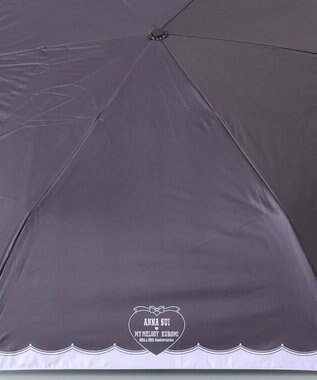 AURORA 【 ANNA SUI（アナ スイ）】マイメロディ&クロミ 晴雨兼用傘（折りたたみ傘）シルエット ブラック