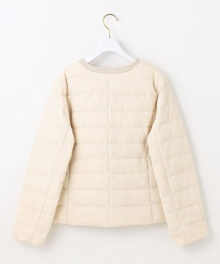 洗える】2WAY ツイードノーカラー ダウンジャケット / ANY SIS