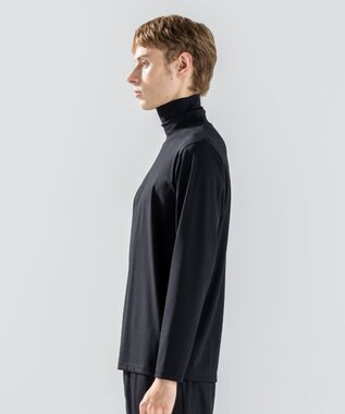 JOSEPH HOMME ハイゲージベアスムース　タートルネック長袖Ｔシャツ ブラック系