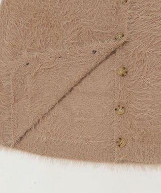 WEGO 【25年秋冬新作/WEB限定】別注USPOLOシャギーニットカーデ ベージュ