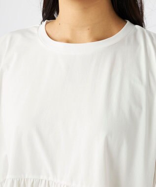 OP／FILA 【Ocean Pacific】らくティブ｜ティアード袖フレアカットソー ホワイト