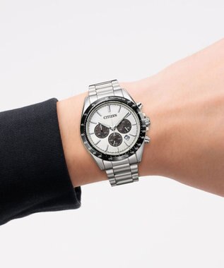 CITIZEN 【電池交換不要】オンオフで活躍するスタンダードなクロノグラフ CA4764-57A