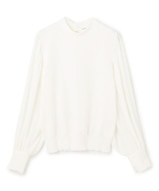 BEIGE， 【洗える・Precious3月号掲載】PROTEA / 異素材バックタイディティールニット Ecru