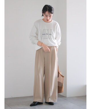 Te chichi 裏毛ロゴプリントスウェット オフホワイト