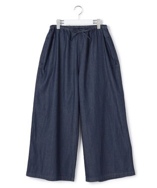 J.PRESS YORK STREET 【WOMEN】ライトダンガリー リラックスワイド パンツ ネイビー系