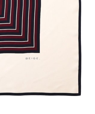 BEIGE， JOHN / シルクプリントスカーフ Navy