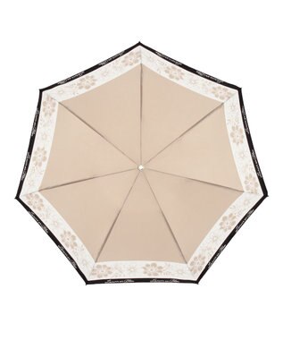 MOONBAT LANVIN en Bleu 折りたたみ傘 サテンプリントフラワー ベージュ