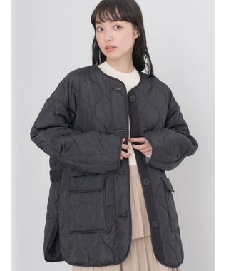 earth music&ecology キルティングハーフブルゾン Black