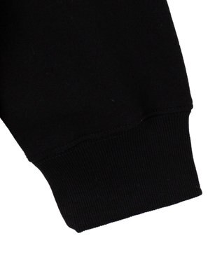 WEGO 【ユニセックス着用ITEM/裏起毛/SMLサイズ展開】リラックスフィットハートロゴプルオーバー ブラック