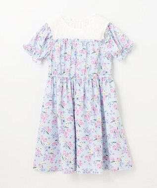 ANY KIDS オン・オフショルダー チューリップ ワンピース サックスブルー系