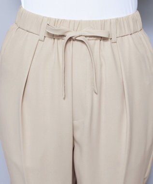 Tiaclasse 【洗える】ドロストテーパードパンツ ベージュ