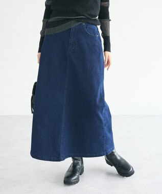 CRAFT STANDARD BOUTIQUE 裏起毛デニムＡラインスカート Indigo
