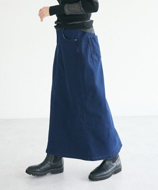 CRAFT STANDARD BOUTIQUE 裏起毛デニムＡラインスカート Indigo