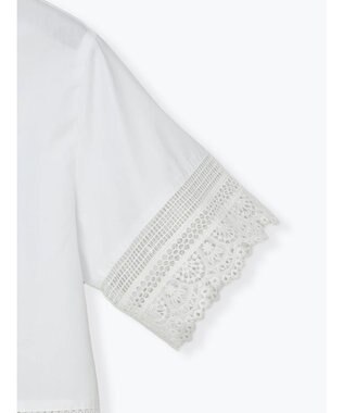 Te chichi レースヘムクロップトシャツ オフホワイト