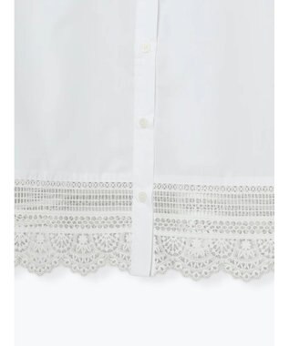 Te chichi レースヘムクロップトシャツ オフホワイト