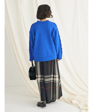 CRAFT STANDARD BOUTIQUE ケーブルニットドッキングスウェット Blue