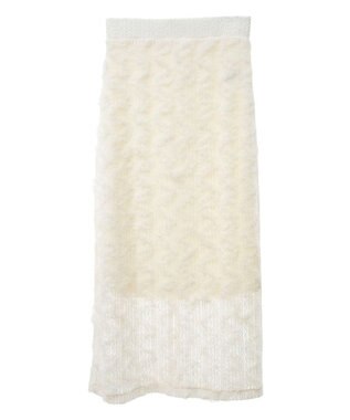 Green Parks チュールフリルＩラインスカート Ivory