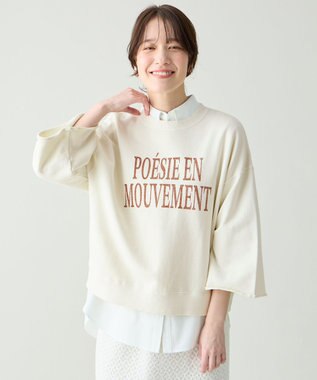 ANY ピグメントロゴスウェット エクリュ