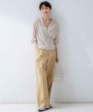 23区 【SLOW/一部店舗限定】好評につき新色追加！ラメリブジャージー タンクトップ ブラウンラメ