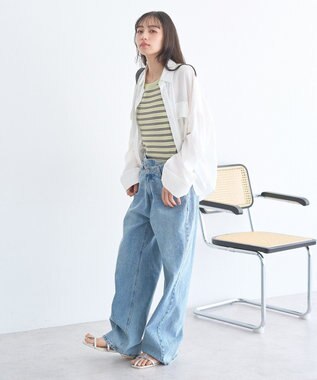 earth music&ecology ニットタンクトップ Pistachio