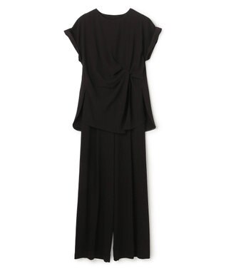 uncrave バックサテンジョーゼット オールインワン ブラック