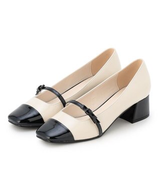 TOCCA RIBBON CROSSING PUMPS メリージェーン パンプス アイボリー系