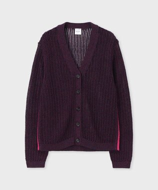 Paul Smith ラメミックス ニットカーディガン ボルドー
