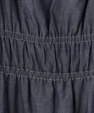Feroux 【洗える】ラッフル ワンピース ブルー系