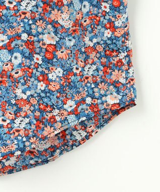 JOSEPH ABBOUD 【洗える】リバティプリント シャツ ネイビー系5