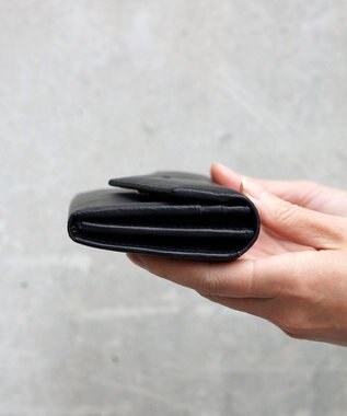 FOLNA RD ソフトレザー・ホイルレザー エンべロープ長財布 ブラック