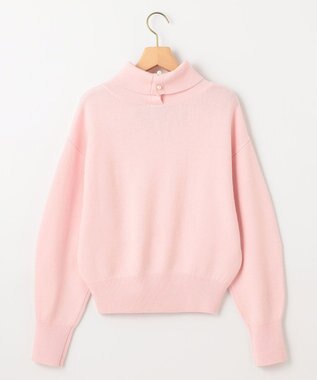 組曲 L 【2WAY・WEB限定】ウールカシミヤミックス ハイネックニット ピンク系