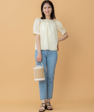 組曲 ミッドデニム パンツ ブリーチインディゴ系